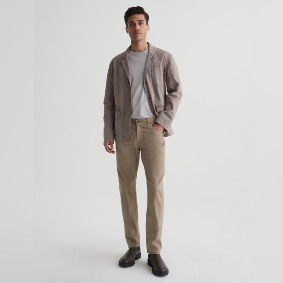 AG Adriano Goldschmied Tellus SUD Sueded Modern Slim Khaki Pants Stretch 33x34 - Picture 10 of 10